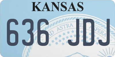 KS license plate 636JDJ
