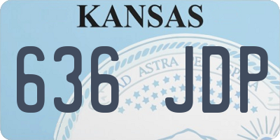 KS license plate 636JDP