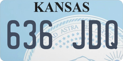 KS license plate 636JDQ