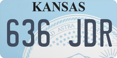 KS license plate 636JDR
