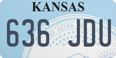 KS license plate 636JDU