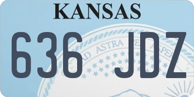 KS license plate 636JDZ