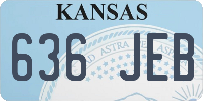 KS license plate 636JEB