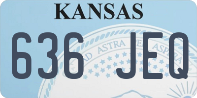 KS license plate 636JEQ