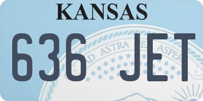 KS license plate 636JET