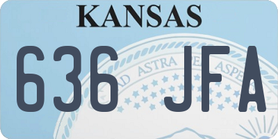 KS license plate 636JFA