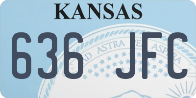 KS license plate 636JFC