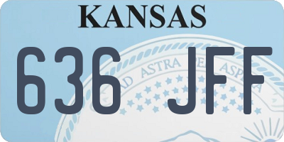 KS license plate 636JFF