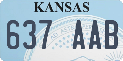 KS license plate 637AAB