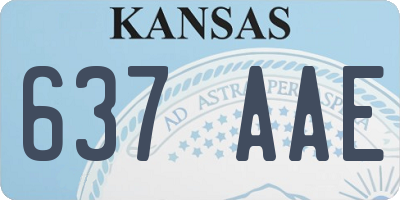 KS license plate 637AAE