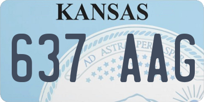 KS license plate 637AAG