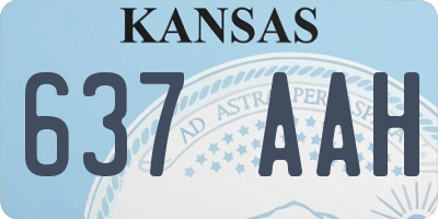 KS license plate 637AAH