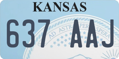 KS license plate 637AAJ