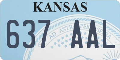 KS license plate 637AAL