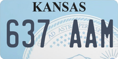 KS license plate 637AAM