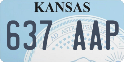 KS license plate 637AAP