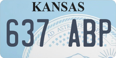 KS license plate 637ABP
