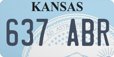 KS license plate 637ABR