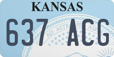 KS license plate 637ACG