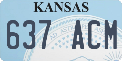 KS license plate 637ACM