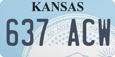 KS license plate 637ACW