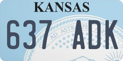 KS license plate 637ADK