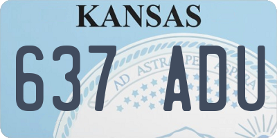 KS license plate 637ADU