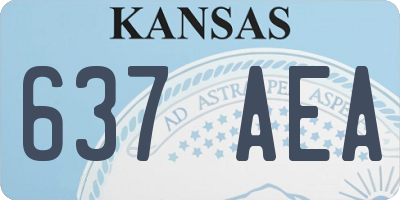 KS license plate 637AEA