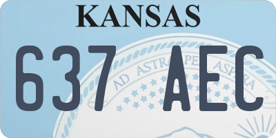 KS license plate 637AEC