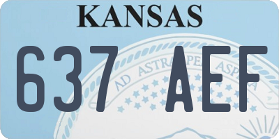 KS license plate 637AEF