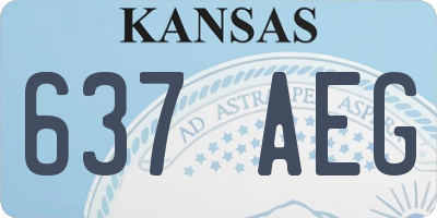 KS license plate 637AEG