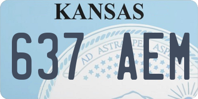 KS license plate 637AEM