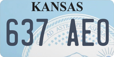 KS license plate 637AEO