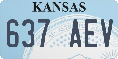 KS license plate 637AEV