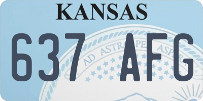 KS license plate 637AFG