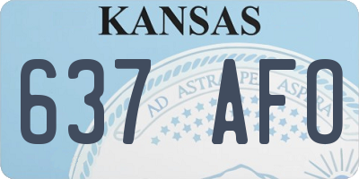 KS license plate 637AFO