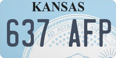 KS license plate 637AFP