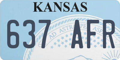 KS license plate 637AFR