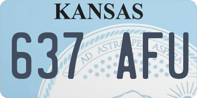 KS license plate 637AFU