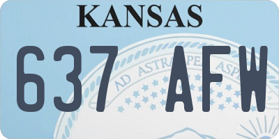 KS license plate 637AFW