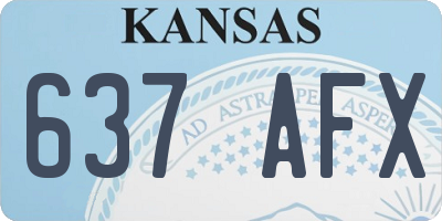 KS license plate 637AFX