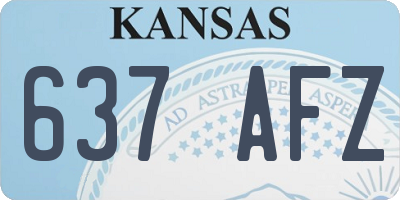 KS license plate 637AFZ