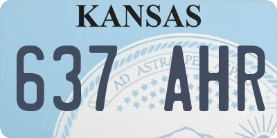 KS license plate 637AHR