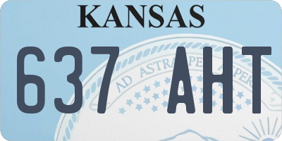 KS license plate 637AHT