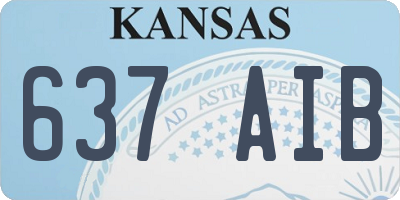 KS license plate 637AIB