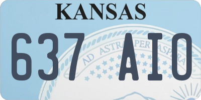 KS license plate 637AIO