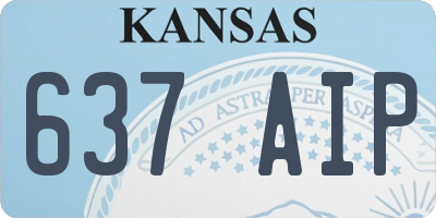 KS license plate 637AIP