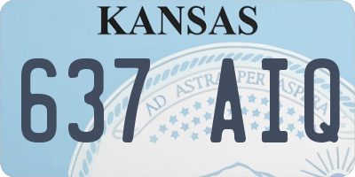 KS license plate 637AIQ