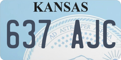 KS license plate 637AJC