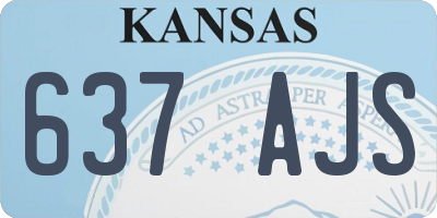 KS license plate 637AJS
